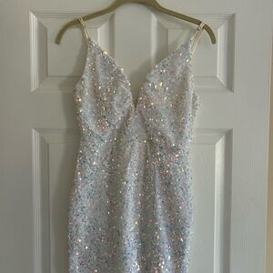 Sequin White Dress